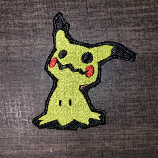 Mimikyu Iron on Patch Shiny Metallic Embroidered. Pokemon 