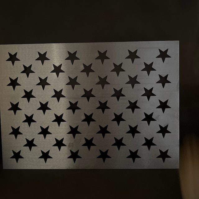Metal Star Stencil for Wood American Flags, B Ross Stencil