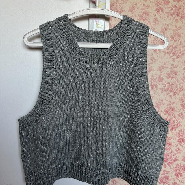 新品未使用sodukスドークnot finished knitting vest not finished knitting vest/gray | soduk | スドークの公式