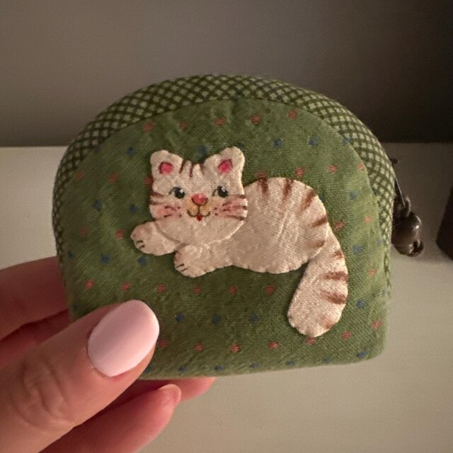 Handmade Mini Corduroy Zipper Wallet. Cute Pouch. Card