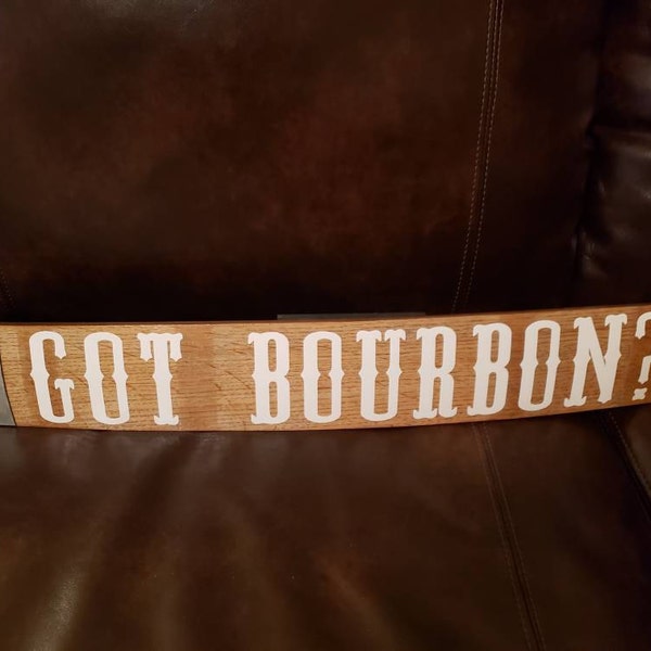 WINE Barrel Stave Sign- 34.5”L / Custom Staves / Personalized Rustic ...