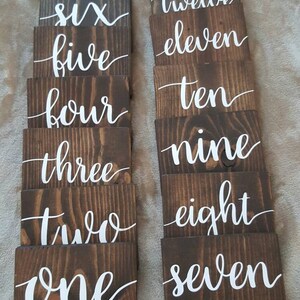 Rustic Wedding Table Numbers Rustic Wedding Decor Wooden Table Numbers ...