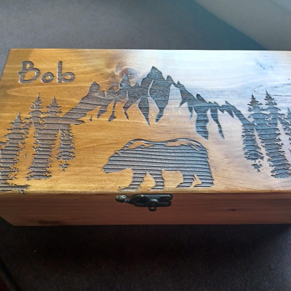 Personalized Cedar Custom Keepsake Box – Engraved Wooden Memory Box ...