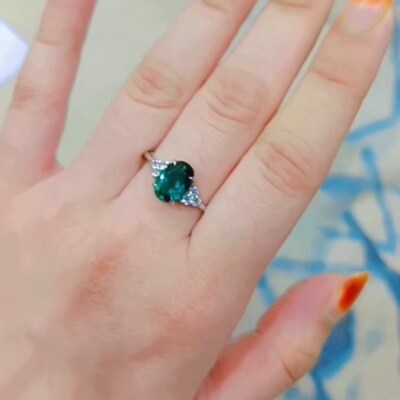 Moissanite Heart 925 Sterling Silver Ring