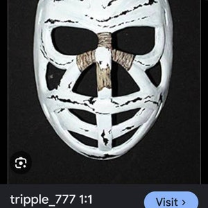 Ken Dryden Ice Hockey Mask Goalie Helmet 1:1 Scale Wearable Home