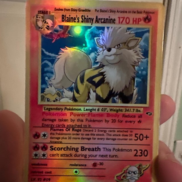 shiny arcanine pokemon card Amazon.com: Pokemon - Arcanine 059/165 151 - Reverse Foil main image 1