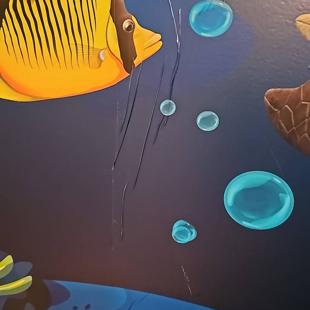 Papier Peint Photo 3D "Mer De Poissons" – Effet Peinture Murale, Motif Poissons, Déco Famille, Allemagne Zoé