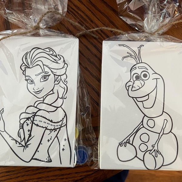 Color Your Own Canvas Paint Party Party Activity Party Favor Etsy