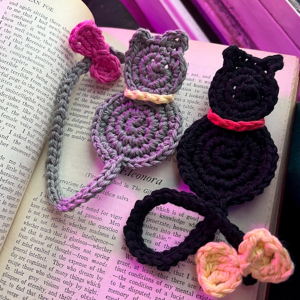 Crochet Cat Bookmark Pattern - Etsy