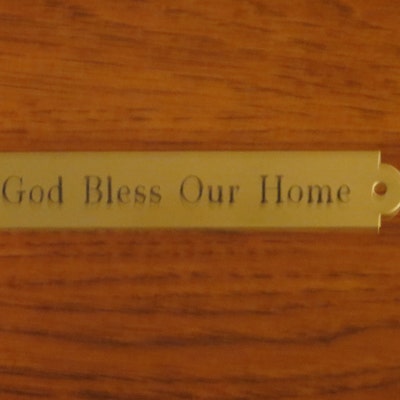 Custom Engraved Brass Memorial Plaque - 3/4" X 4.5", Personalized Keepsake Plate