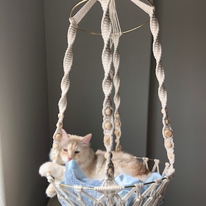 Macrame Hamac De Chat Tisse Lit De Chien Suspendu Macrame Mur Etsy Macrame Hamac De Chat Tisse Lit De Chien Suspendu Macrame Mur Etsy