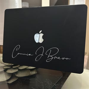 Personalized Black MacBook Case | Custom Name, Solid Cover