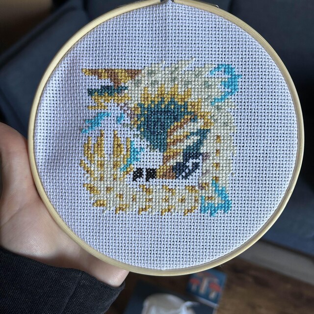 Monster Hunter World Zinogre Cross Stitch Pattern PDF Download