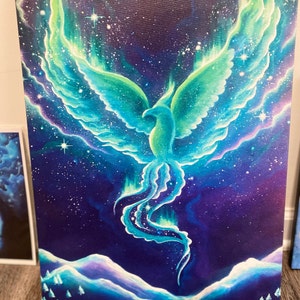 Phoenix Rising - Surreal Northern Lights Painting - Fantasy Phoenix Rising - Surreal Northern Lights Painting - Fantasy