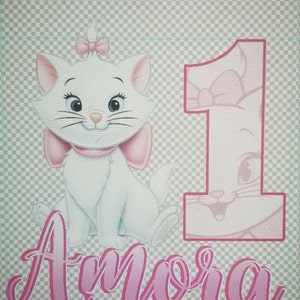 Marie Aristocats Disney Cake Candle Personalized Birthday Etsy