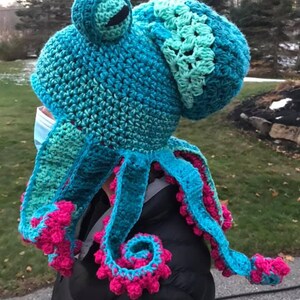 Octopus Hat Ready to Ship Frosty Swirl 