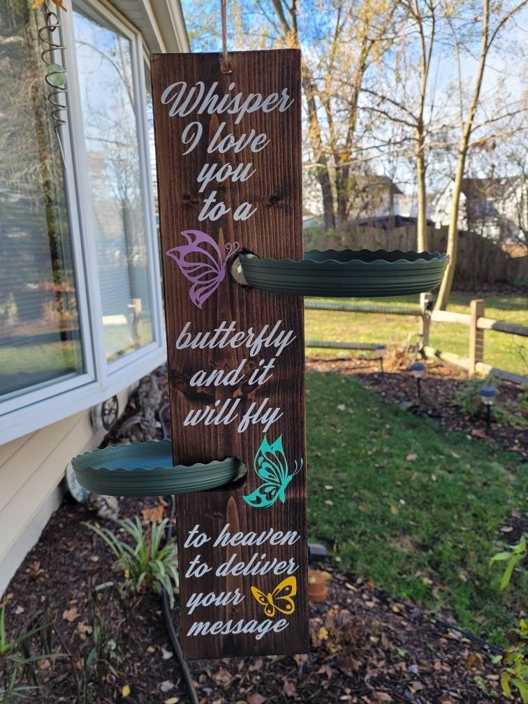 Sympathy Gift, Butterfly Feeder, Butterfly, Bereavement Gift, Sympathy, Memory, Butterfly Garden, Memorial Garden, Whisper I Love You