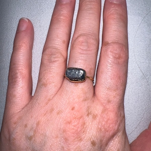 Customer photo from Sarah, Raw Sapphire Ring in Yellow Gold