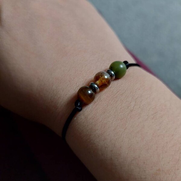 thumbnail image 2 of Magnetic Hematite & Tiger Eye Healing Bracelet – Adjustable Bangle For Men & Women – Arthritis Relief 2 of 6