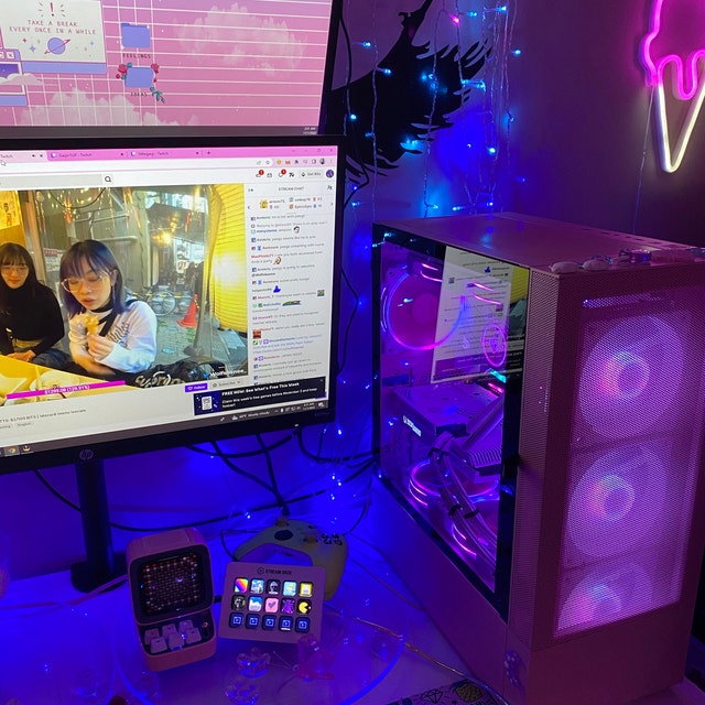Gaming PC - Venus || Wi-Fi || SSD || Liquid Cooling || Bluetooth - Pink &  White Gaming Computer
