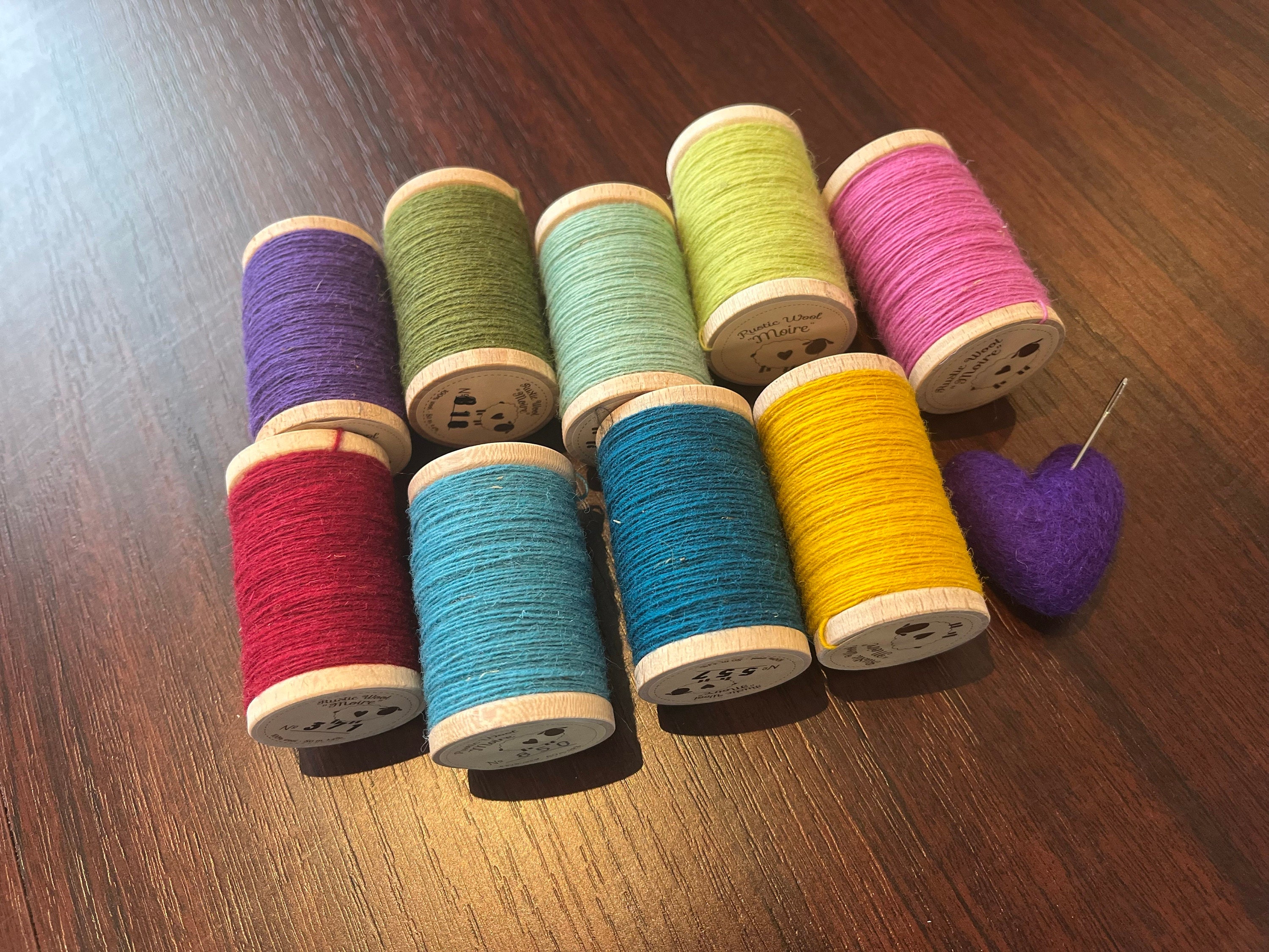 Wool Embroidery Thread - 100% Wool Thread - Rustic Wool Thread - Moire ...