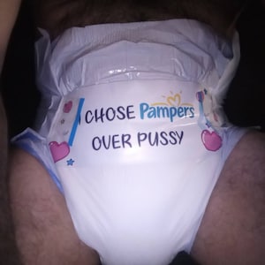 Buy ABDL Diaper Tape “I Chose Pamps Over Pssy” Online in India - Etsy