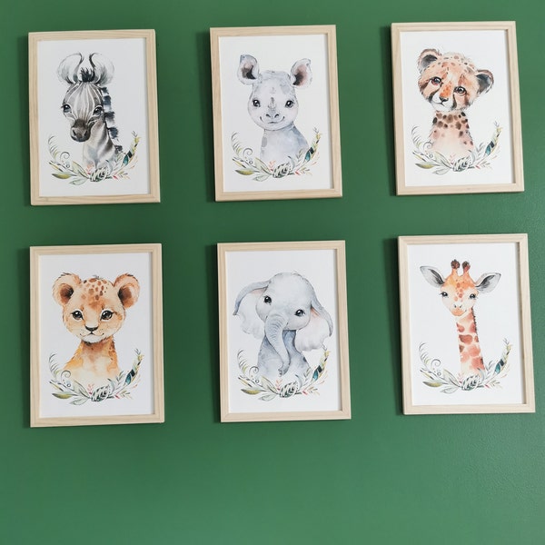 Jungle Animals Nursery Decor , Safari Nursery Prints , Nursery Set ...