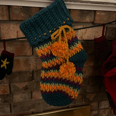 Country Cottage Stocking Crochet Pattern PDF Digital Download Crochet ...
