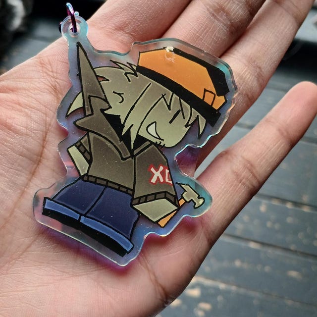 Rainbow Holographic Roblox Forsaken Survivors Keychains Builderman