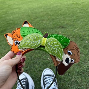 Handmade Fox & The Hound Ear Headband The Fox and the Hound Inspired Mouse Ears Headband  main image 4
