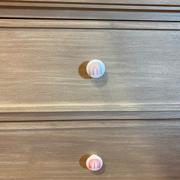 Set of 8, Vintage Sewing Thread Spool Labels Knobs, Cabinet Knobs ...