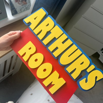 Toy Story Style Wooden Name Door / Wall Plaque / Sign - Etsy