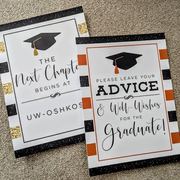 Next Chapter Graduation Sign, College Plans Grad Party Sign Decor ...