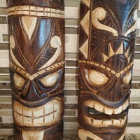 Afrikanische Stammesmaske Als Leinwandbild – Vintage-Wanddekoration, 61x91 Cm, Für Wohnzimmer & Deko