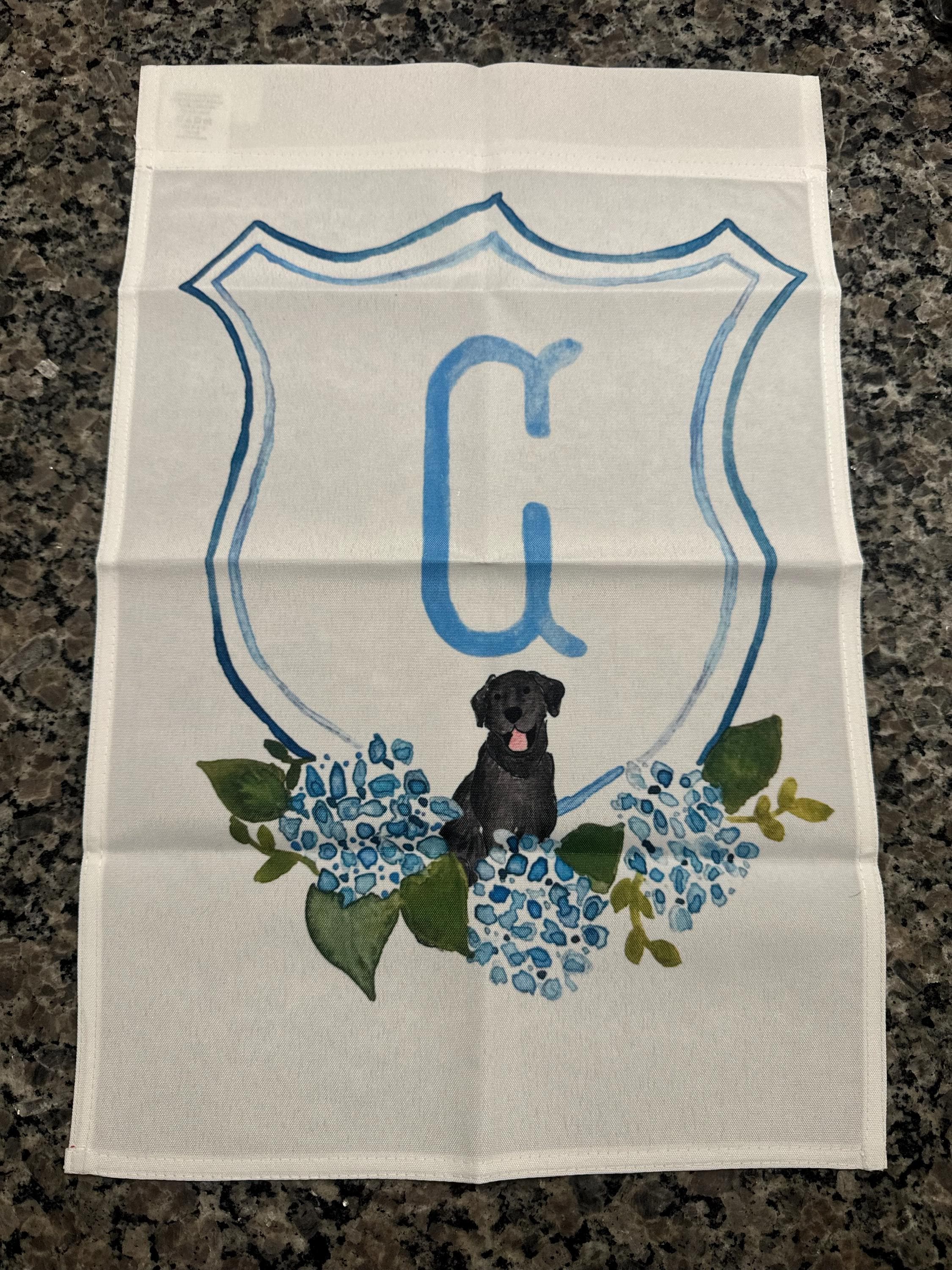 The Katherine Crest Mix and Match Pet Garden Flag | Personalized Pet Yard Flag, Goldendoodle, Golden Retriever, Lab, GSP, Spaniel, Cat