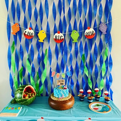Fishing Cake Toppers, Printable Cake Toppers, the Big One Cake Topper ...