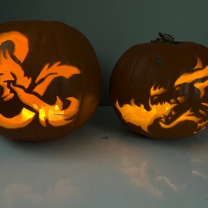 Dnd Pumpkin Carving Stencils, Printable PDF, Halloween Pumpkin Carving ...