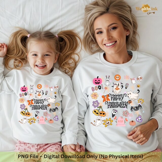 Mommy and Me White Gildan 18000 Sweatshirt Mockup for Matching