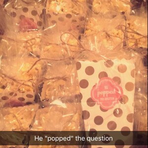 He Popped the Question Popcorn Boxes W/ Stickers Engagement Favor ...
