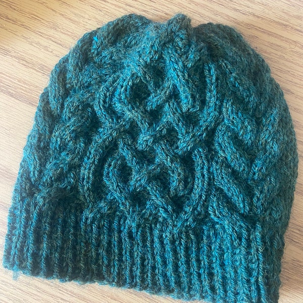 KNITTING PATTERN X Knit Hat Pattern, Cable Knit Hat Pattern, Men and ...