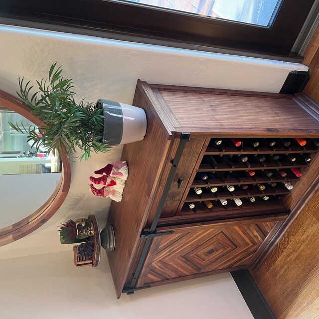 Tall bar online cabinet with fridge