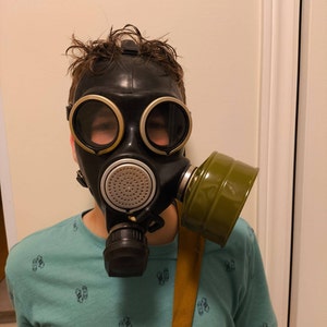 Soviet Russian Gas Mask GP-7. Black Rubber. New. With Kemira