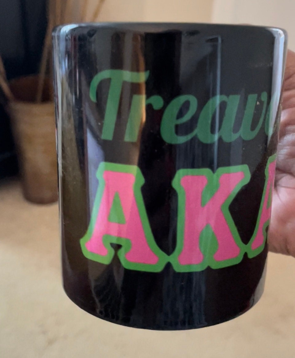 Customized AKA Sorority Paraphernalia Personalized Black Mug
