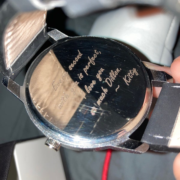 Personalized Minimalist Watch, Engraved Classic Watch, Engraved Watch ...