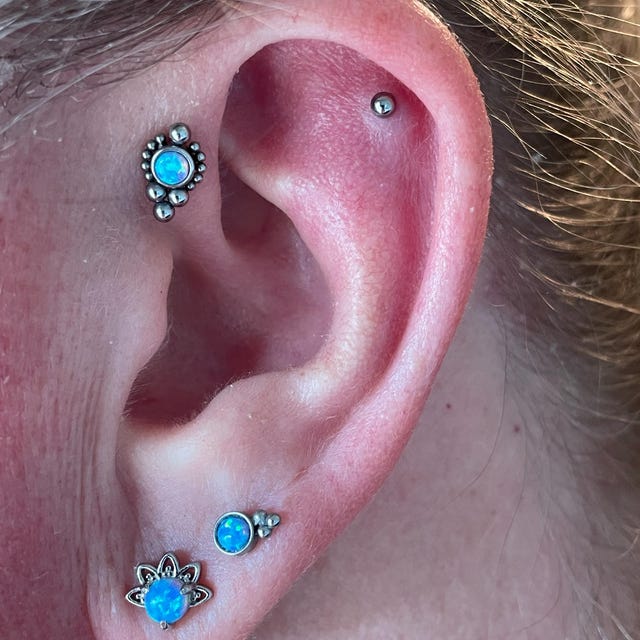 Lot De 6 Bijoux De Piercing De Noël - Anneaux Sourcil 16G (1,2 Mm) - Longueurs 6/8/10 Mm - Acier Inoxydable - Pour Homme Et Femme