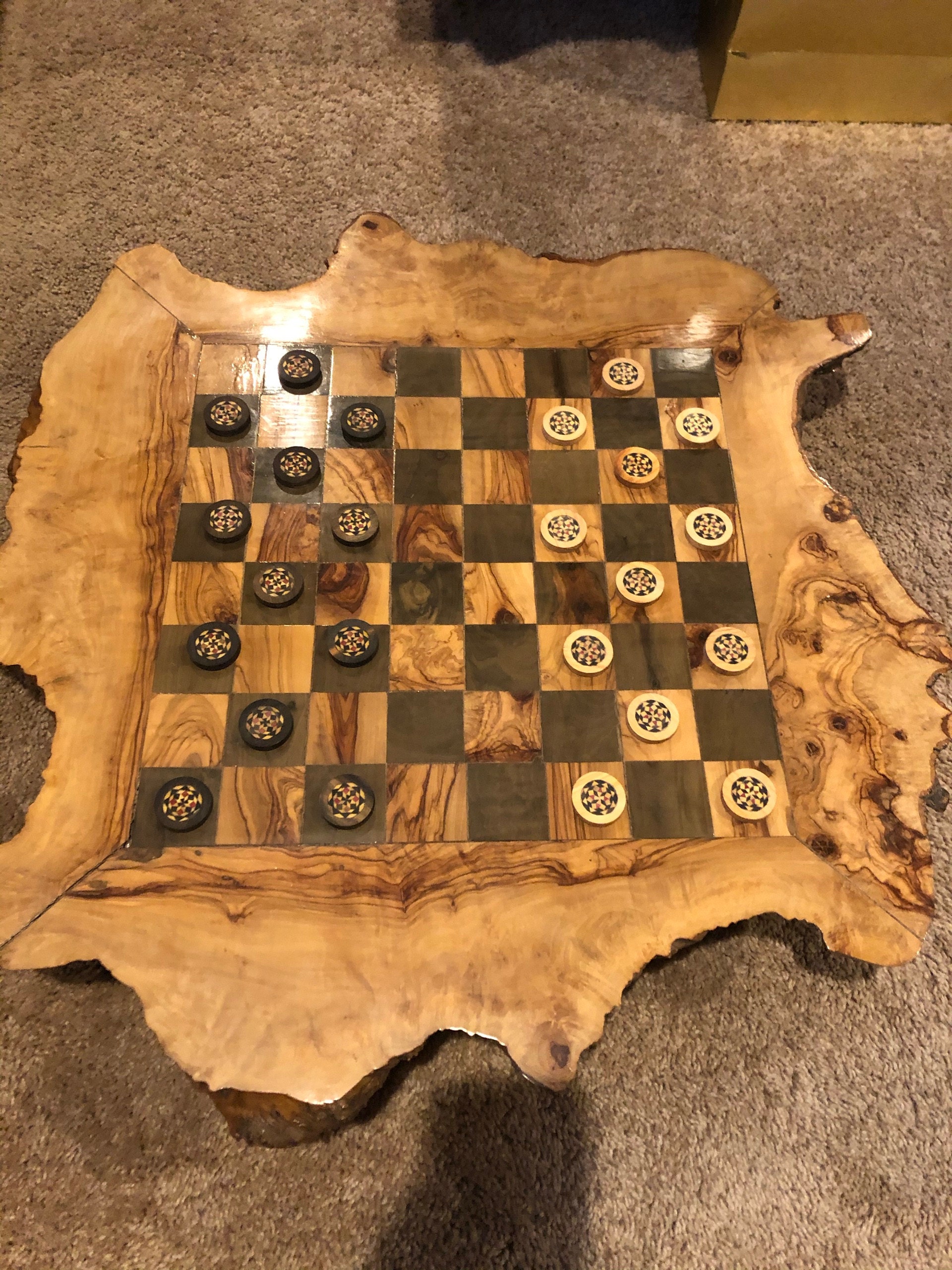 30 Piece Set, 35, 25, 20 or 15 mm Checkers / Board Games pieces, Backgammon Pieces, checkers game, wood Checkers, Dice Game Pieces, wooden