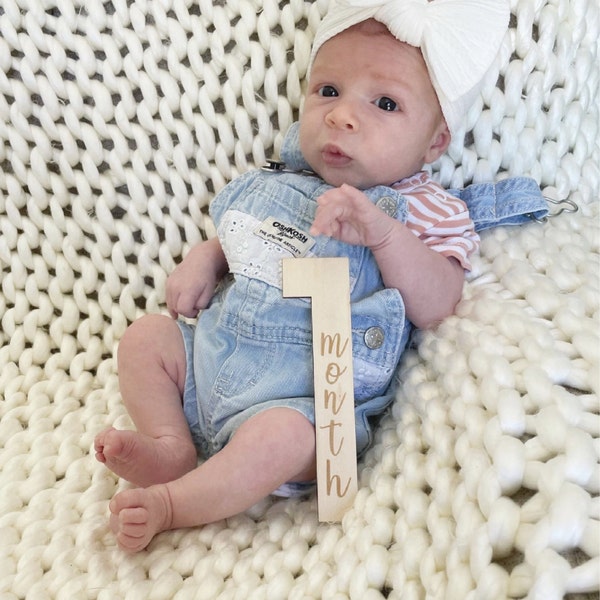 Baby Milestone Cards - Monthly Baby Photo Prop - Baby Shower Gift ...
