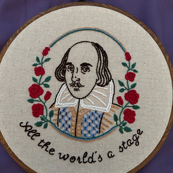 Shakespeare Embroidery Pattern: Theatrical Needlepoint Design (PDF ...