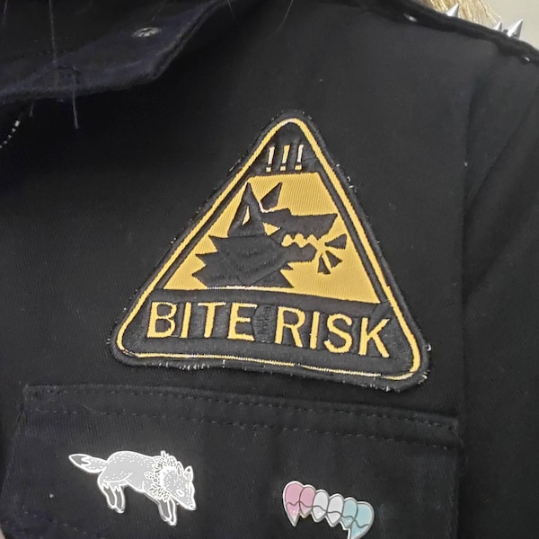 The Original; Bite Risk Patch (sew On) - Etsy