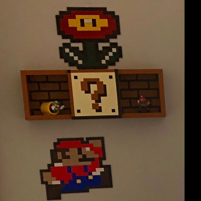 Super Mario Bros Shelf Shadow Box Shelf Home Decor Etsy